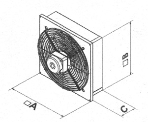 Осевой оконный вентилятор ВО – 2,5-220В